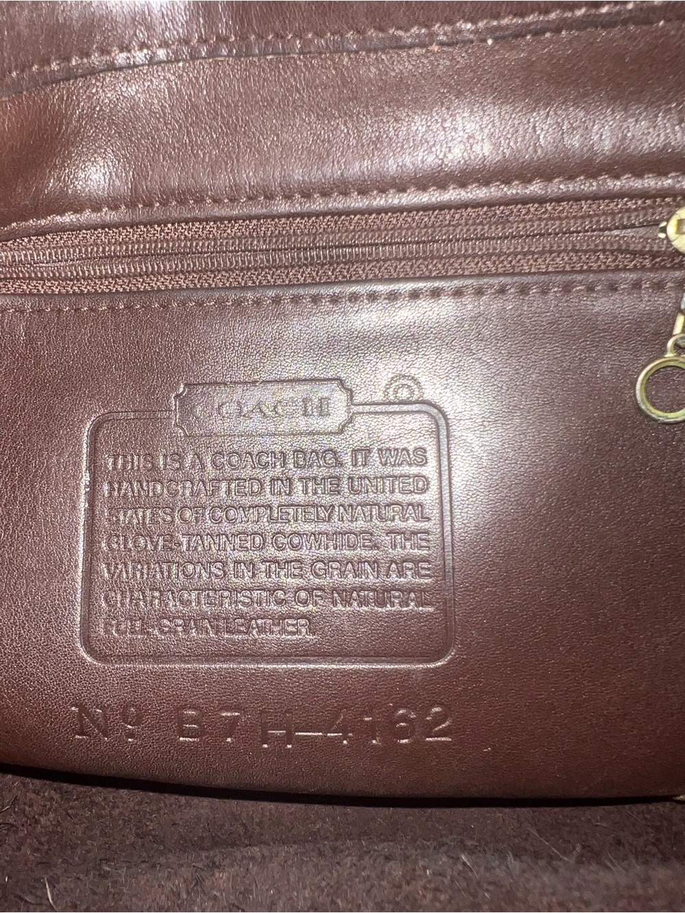Coach Brown Leather Buckle Drawstring Backpack - Picture 3 of 4